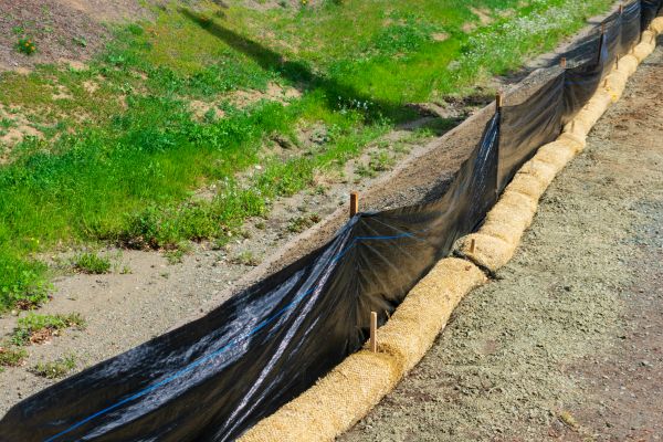 Straw Wattle Installation in Lansdale