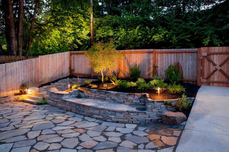 Stylish Paver Pattern in a Backyard